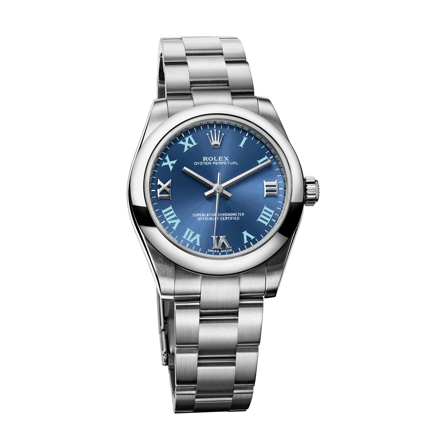 womens rolex blue face