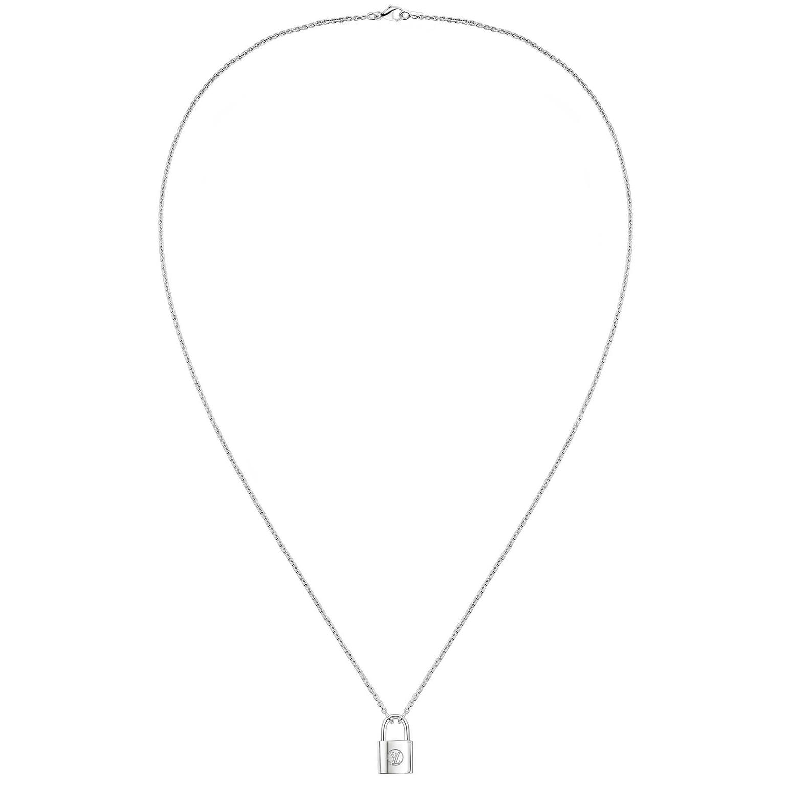 Louis Vuitton Lockit silver necklace