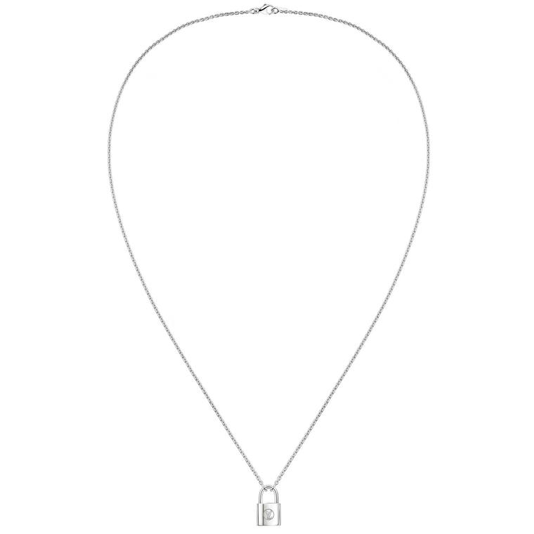 Louis Vuitton Lockit silver necklace