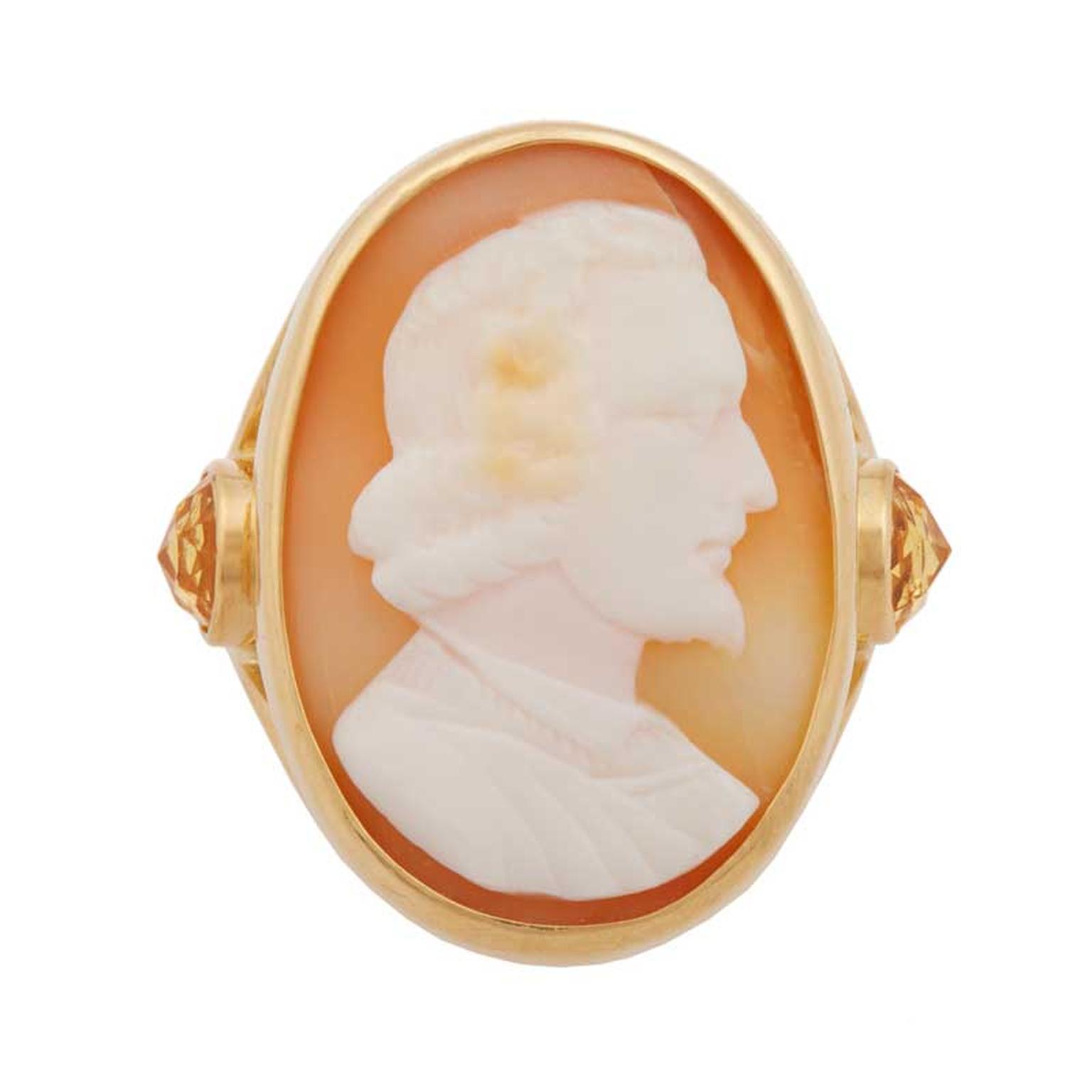 Brigid Blanco antique shell cameo ring