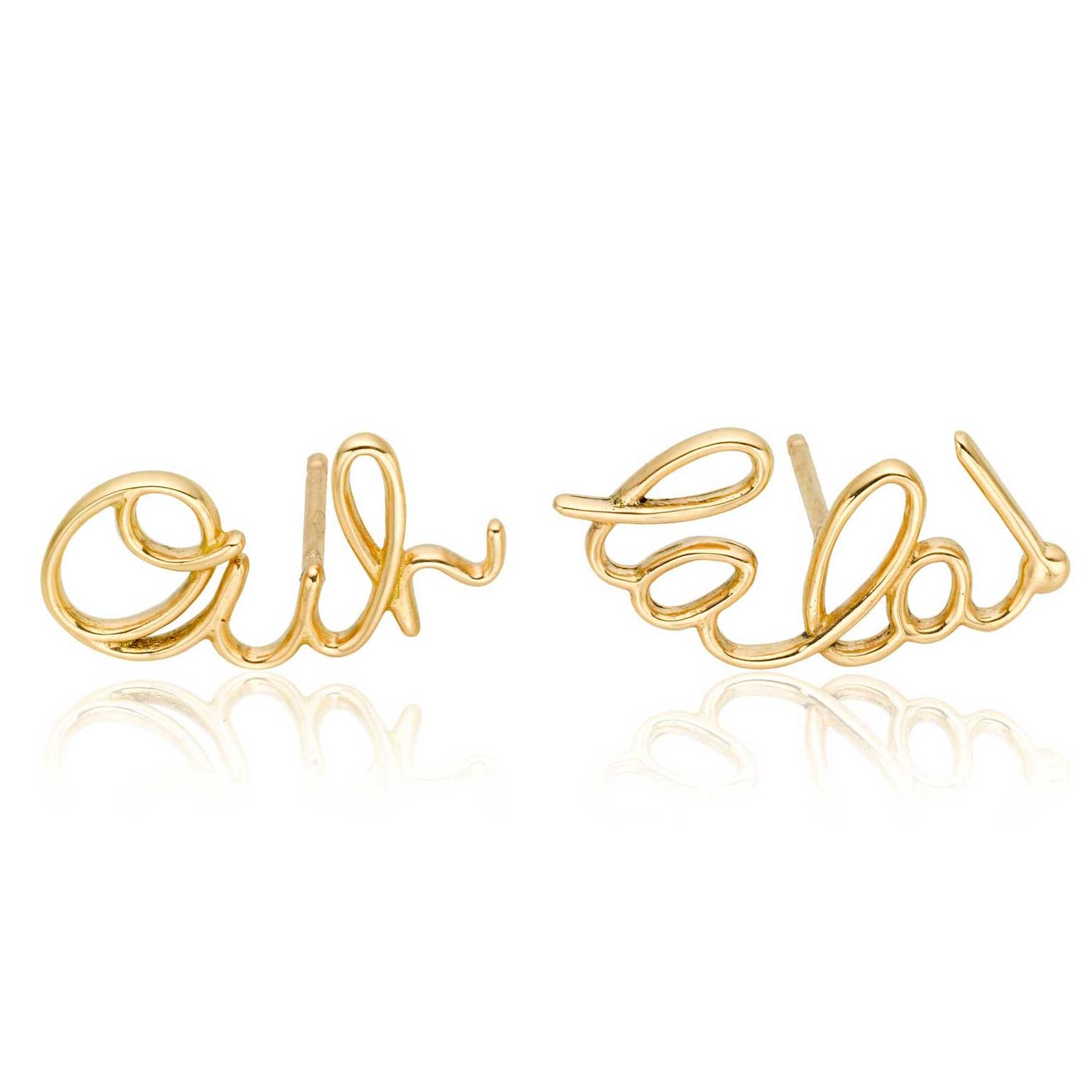 Lily Gabriella Ooh Lala earrings in yellow gold