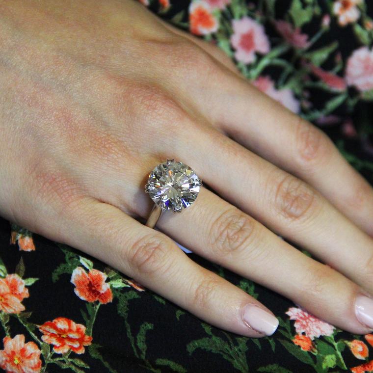 Harry Winston 10.60-carat round brilliant diamond engagement ring