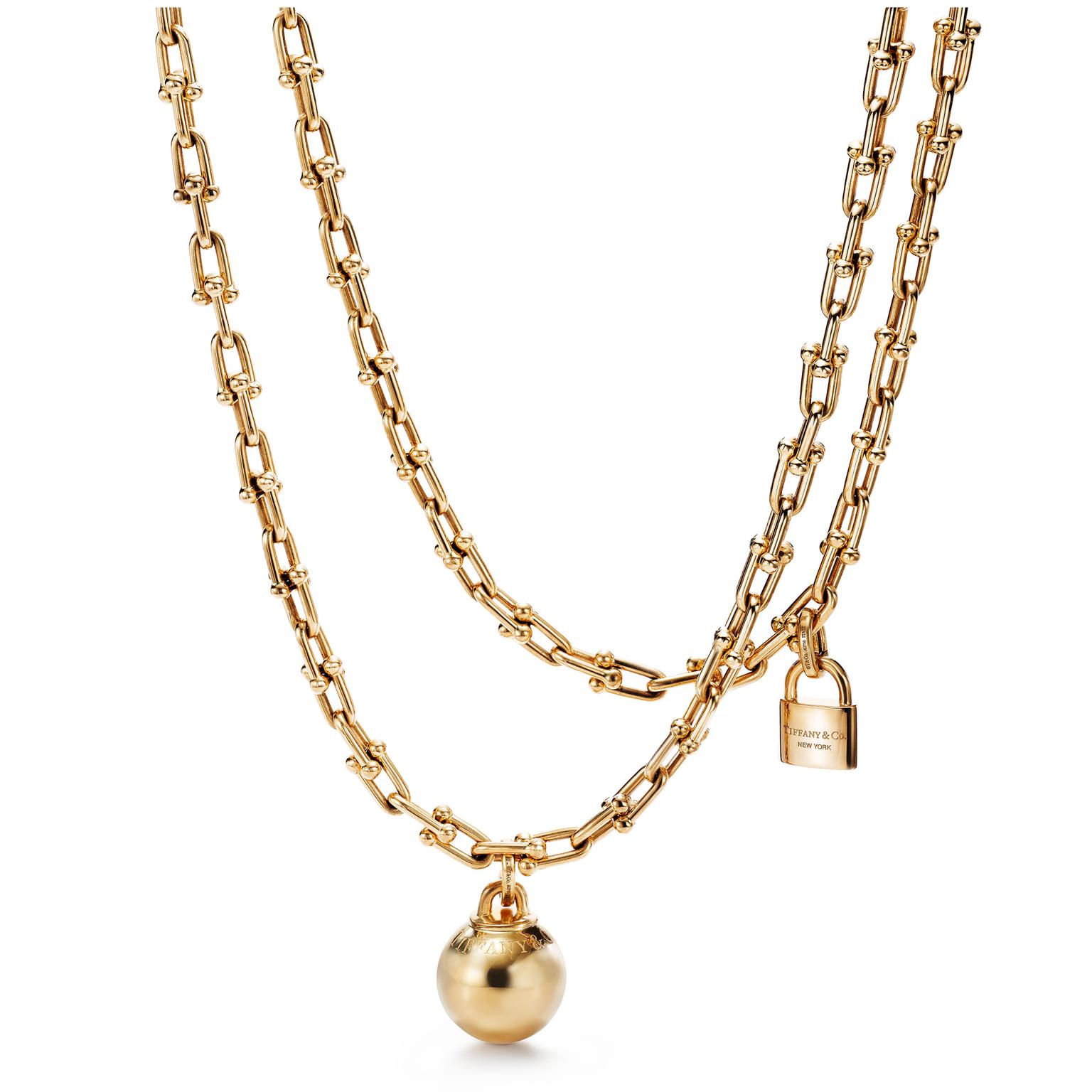 Tiffany City Hardwear wrap gold necklace