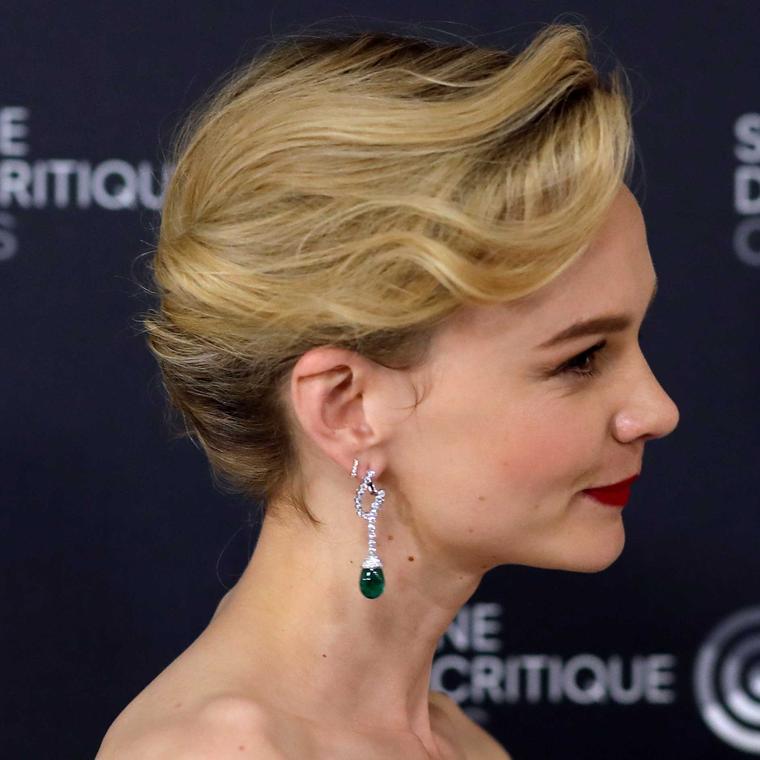 Carey Mulligan in Chaumet earrings at Cannes Film Festival 2018