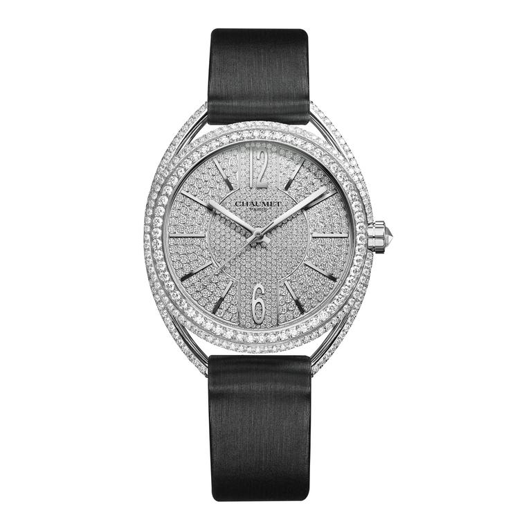 33mm Liens de Chaumet watch in white gold with diamonds