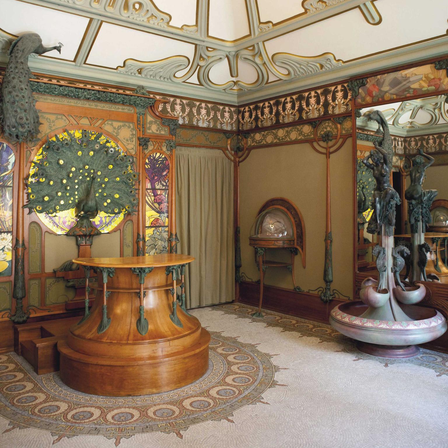 Interior of Fouquet boutique in Paris by Mucha circa 1900