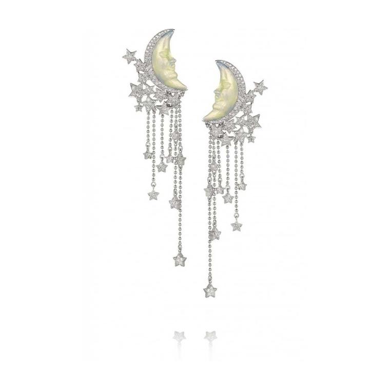 Lydia Courteille Moon earrings