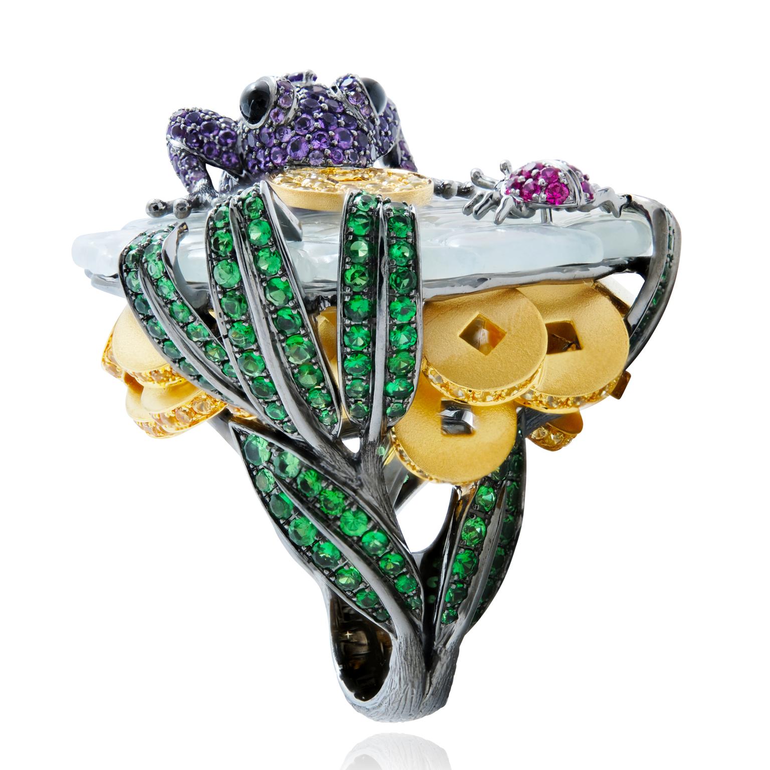 Lydia Courteille Automne a Pekin Good Luck Frog ring