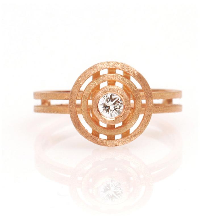 Shimell & Madden Mini Double Nova diamond engagement ring