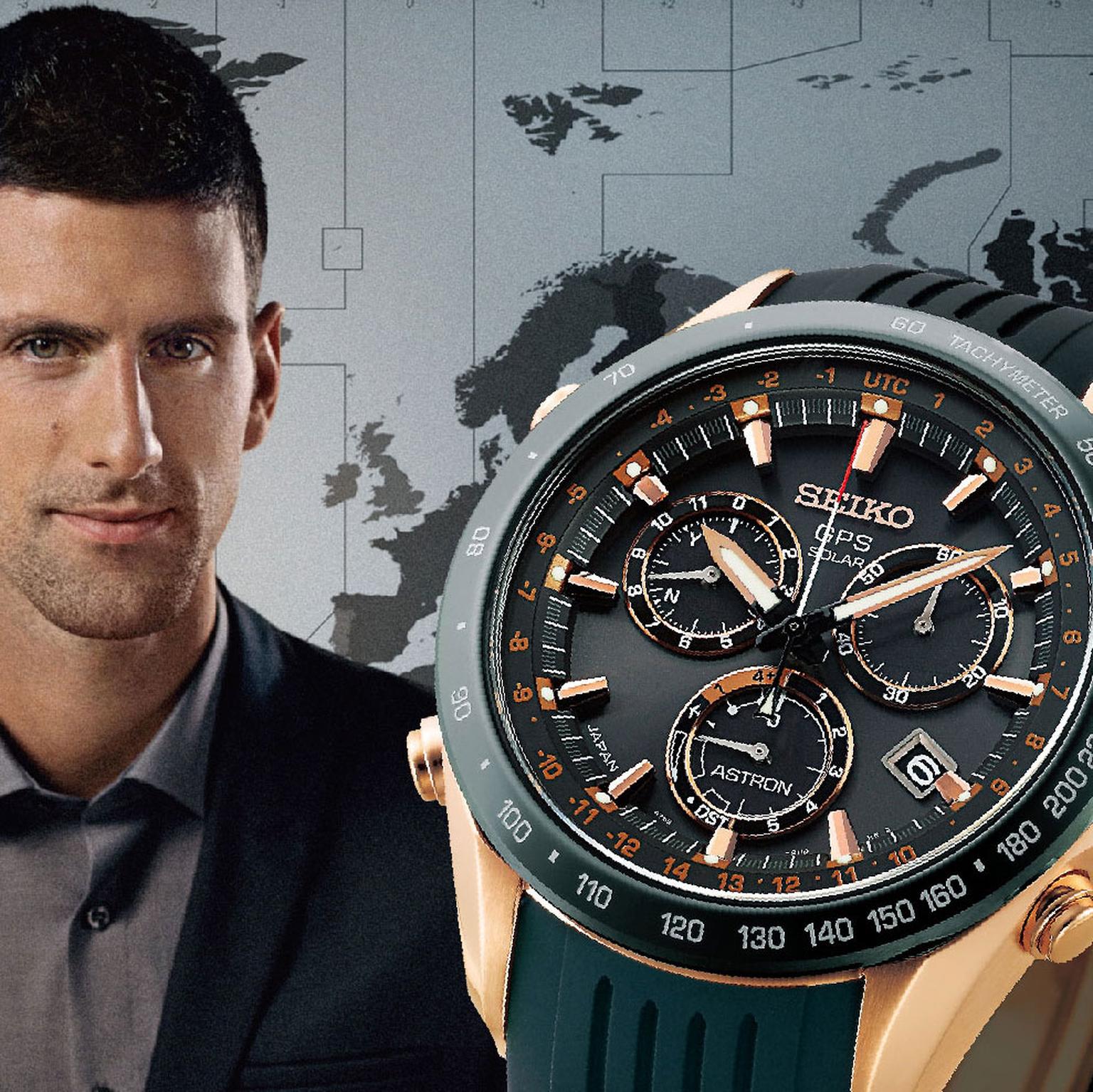 Seiko Astron Solar GPS watch and Novak Djokovic