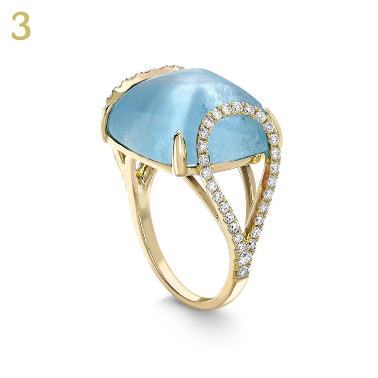 Kiki McDonough Luna aquamarine diamond ring