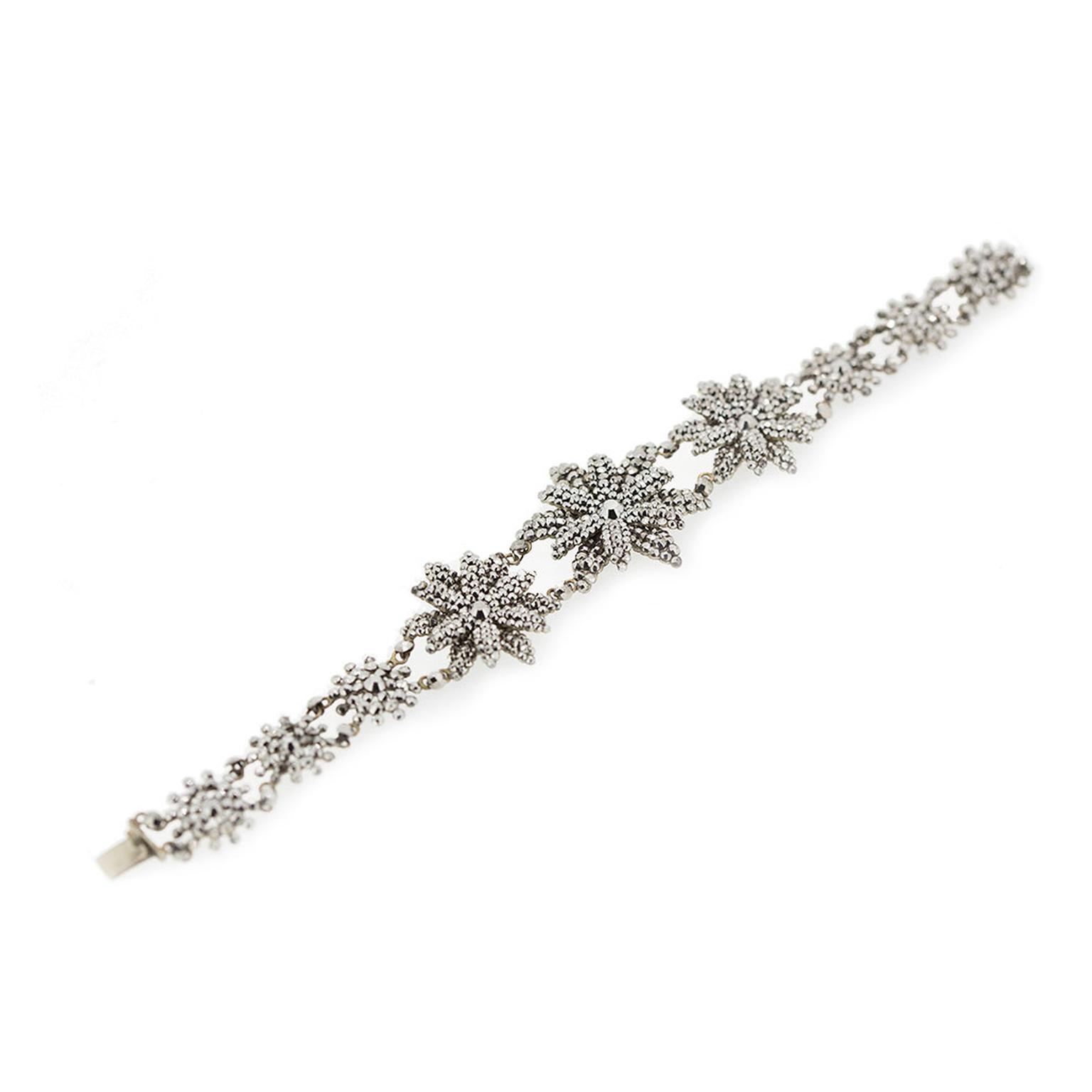 Lowther Antiques cut-steel flower bracelet