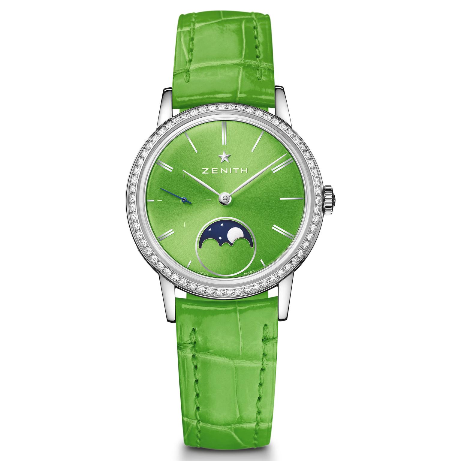 Zenith Elite Lady Moonphase apple green