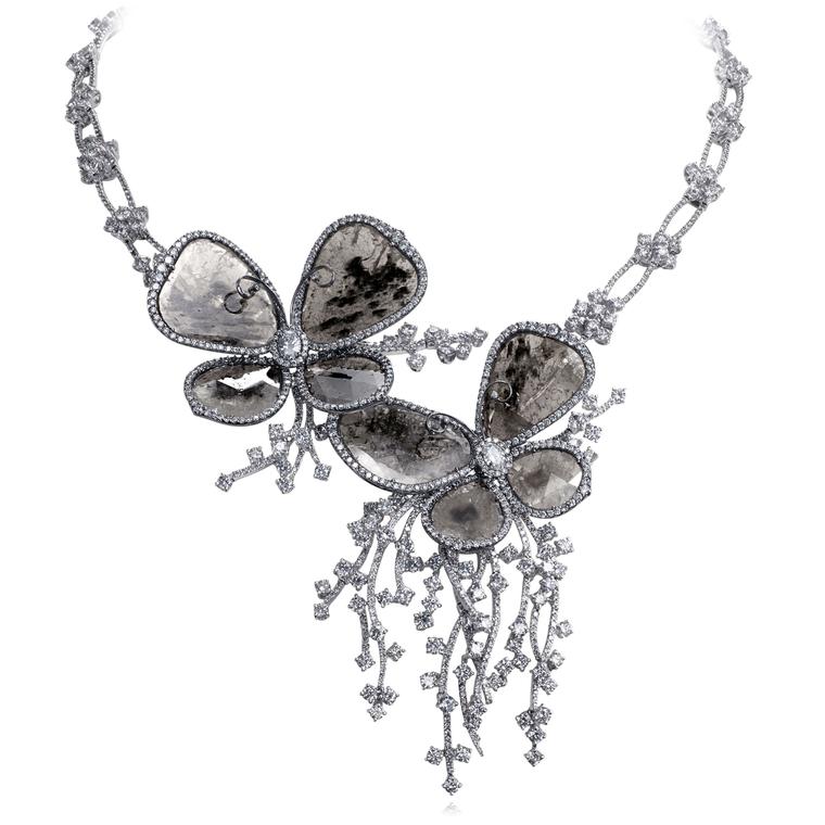 Nina Runsdorf Butterfly diamond necklace