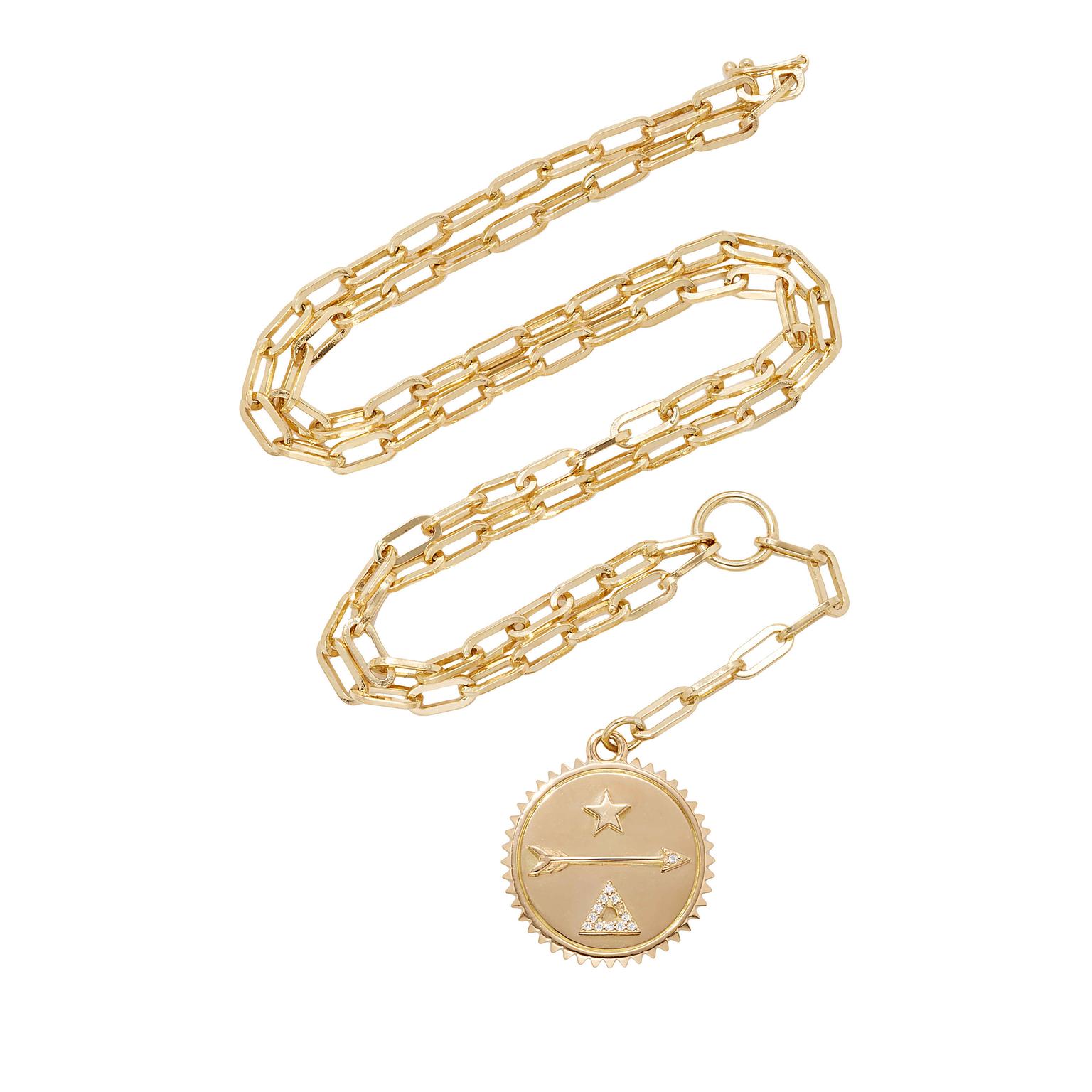 Foundrae Dream gold and diamond medallion necklace