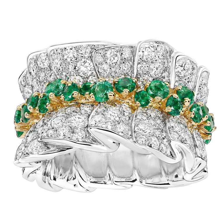 Archi Dior Bar en Corolle emerald and diamond ring
