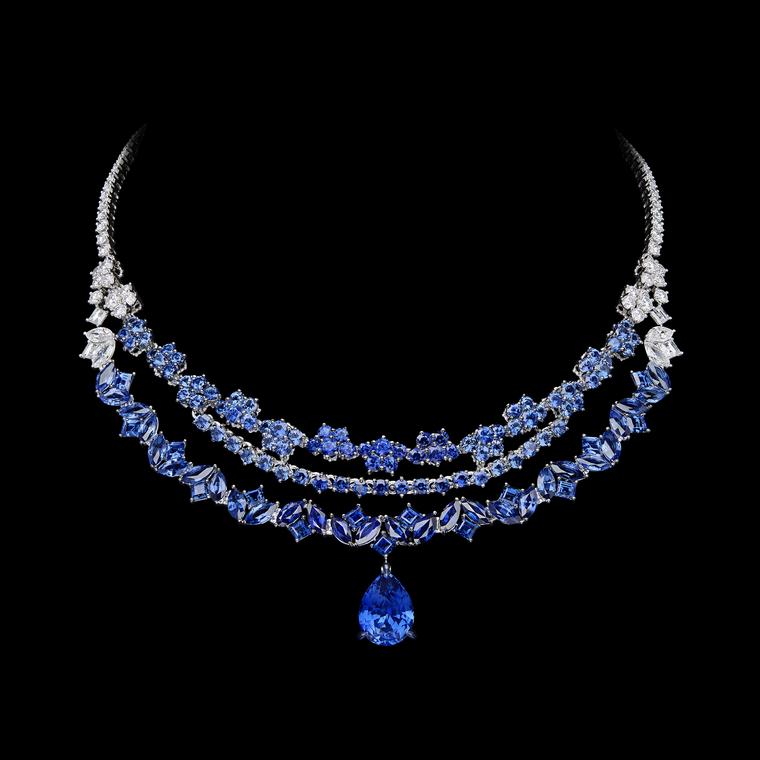 Delicat diamond and sapphire necklace by Dior