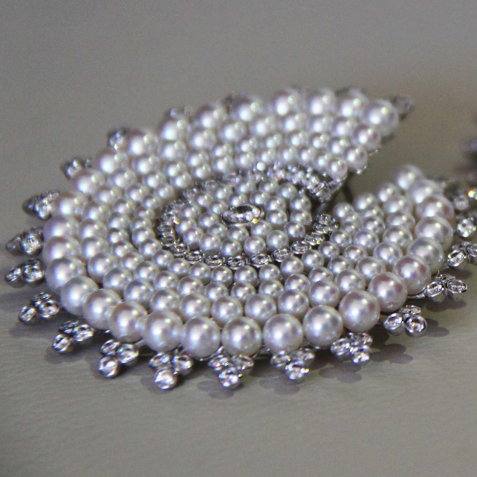 Boucheron Hiver Imperial pearl earrings