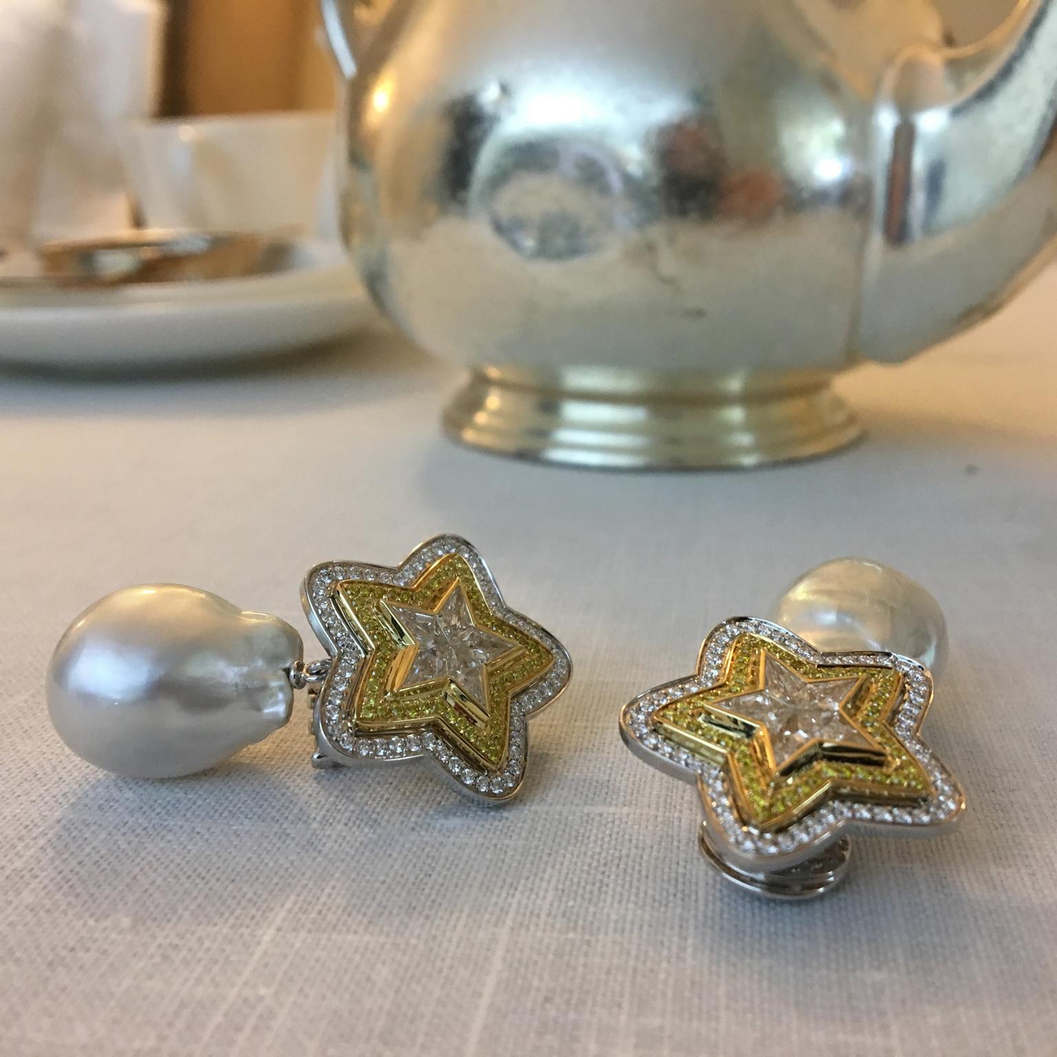 Margot McKinney Star baroque pearl earrings 
