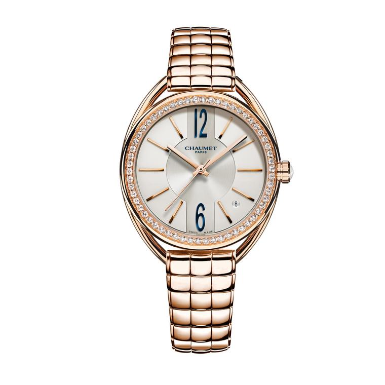 Liens de Chaumet pink gold watch with diamonds