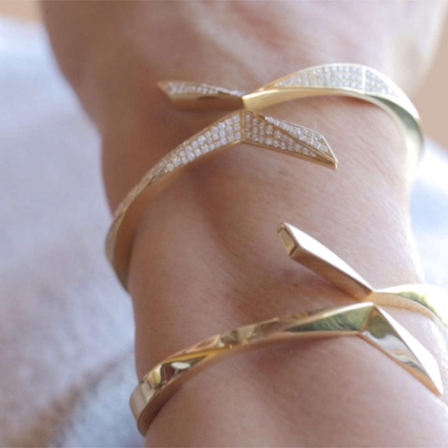 Octium Twist Collection gold bracelets