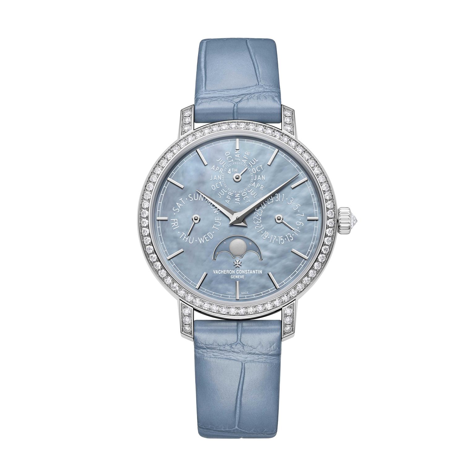 Vacheron Constantin Traditionnelle Perpetual Calendar Ultra-thin women’s watch blue dial