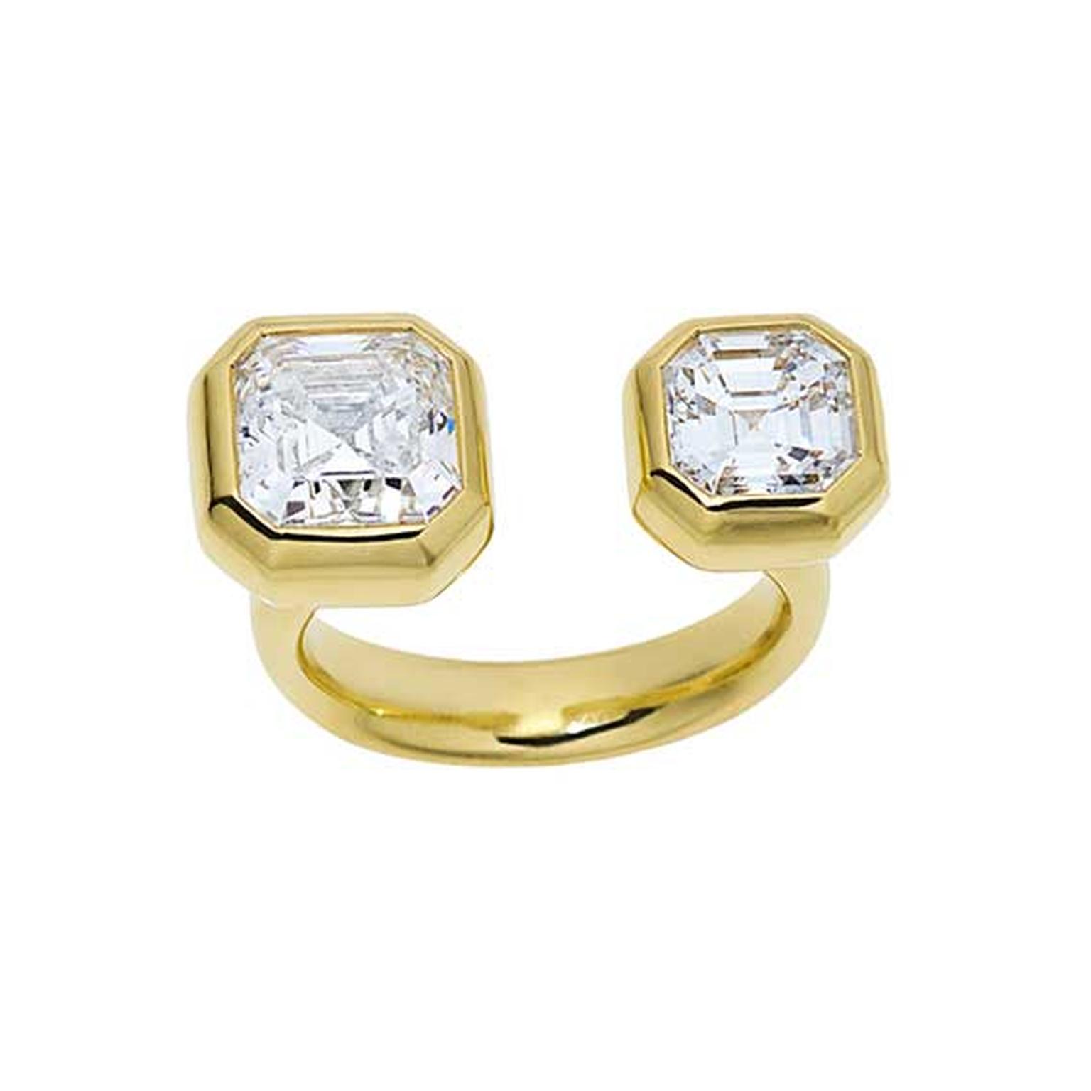Jemma Wynne Asscher-cut diamond engagement ring