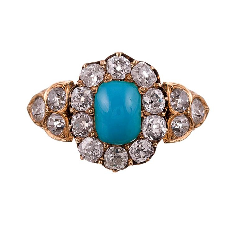 Fourtane Victorian gold cluster ring