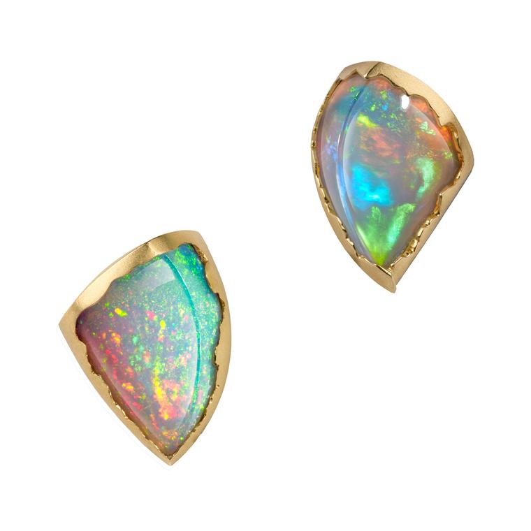 Ornella Iannuzzi Simiens Mountains opal earrings