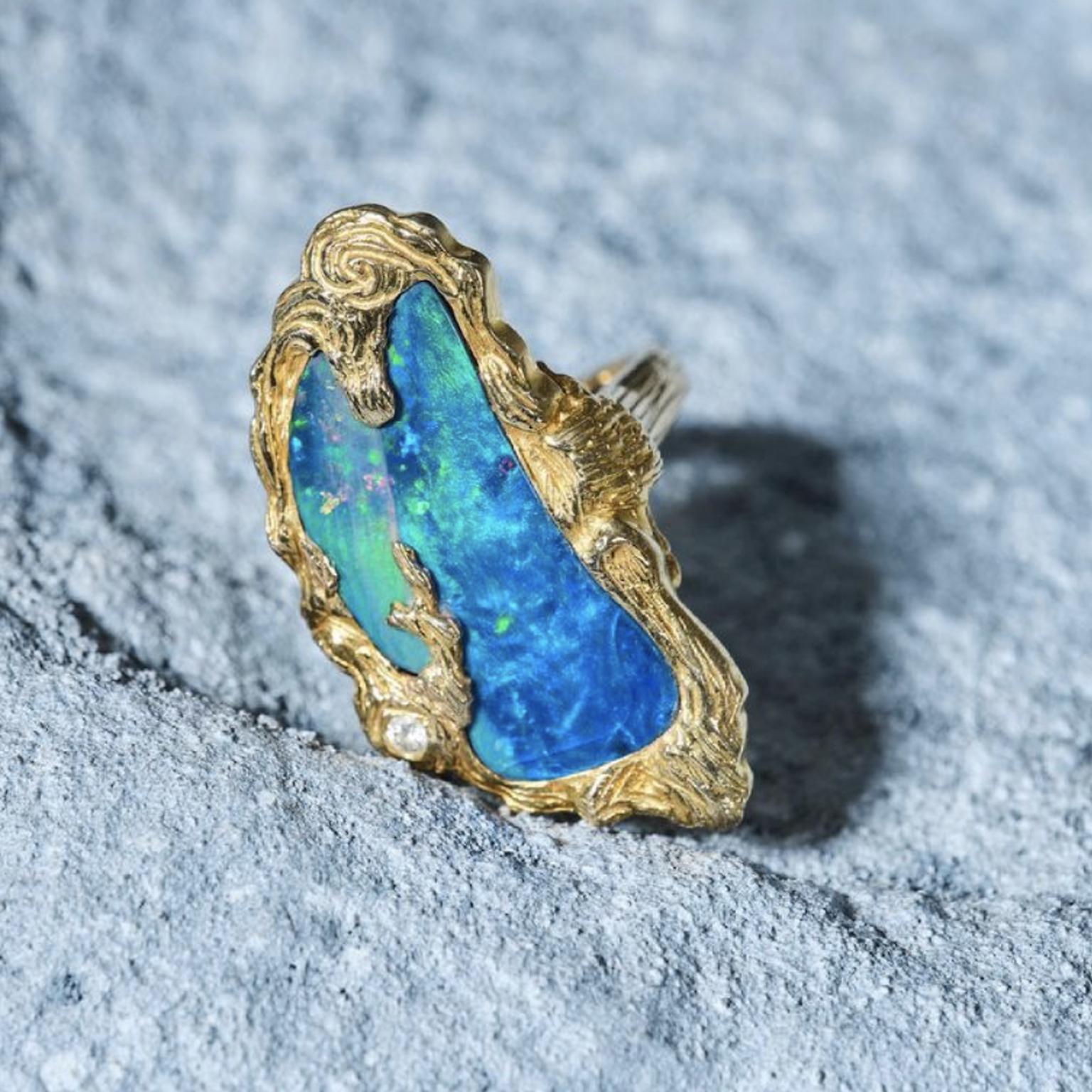 Opal ring by Ray Salenteya