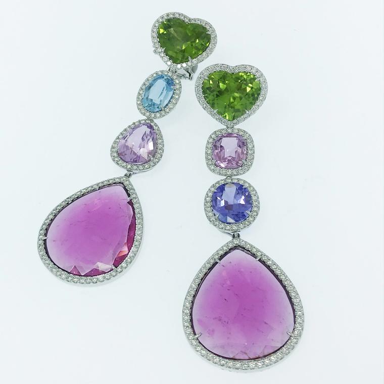 Multi stone drop earrings from Margot McKinney