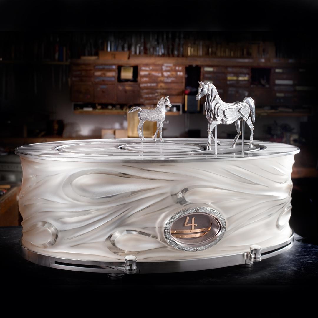 Hippologia table clock Parmigiani Fleurier The Jewellery Editor