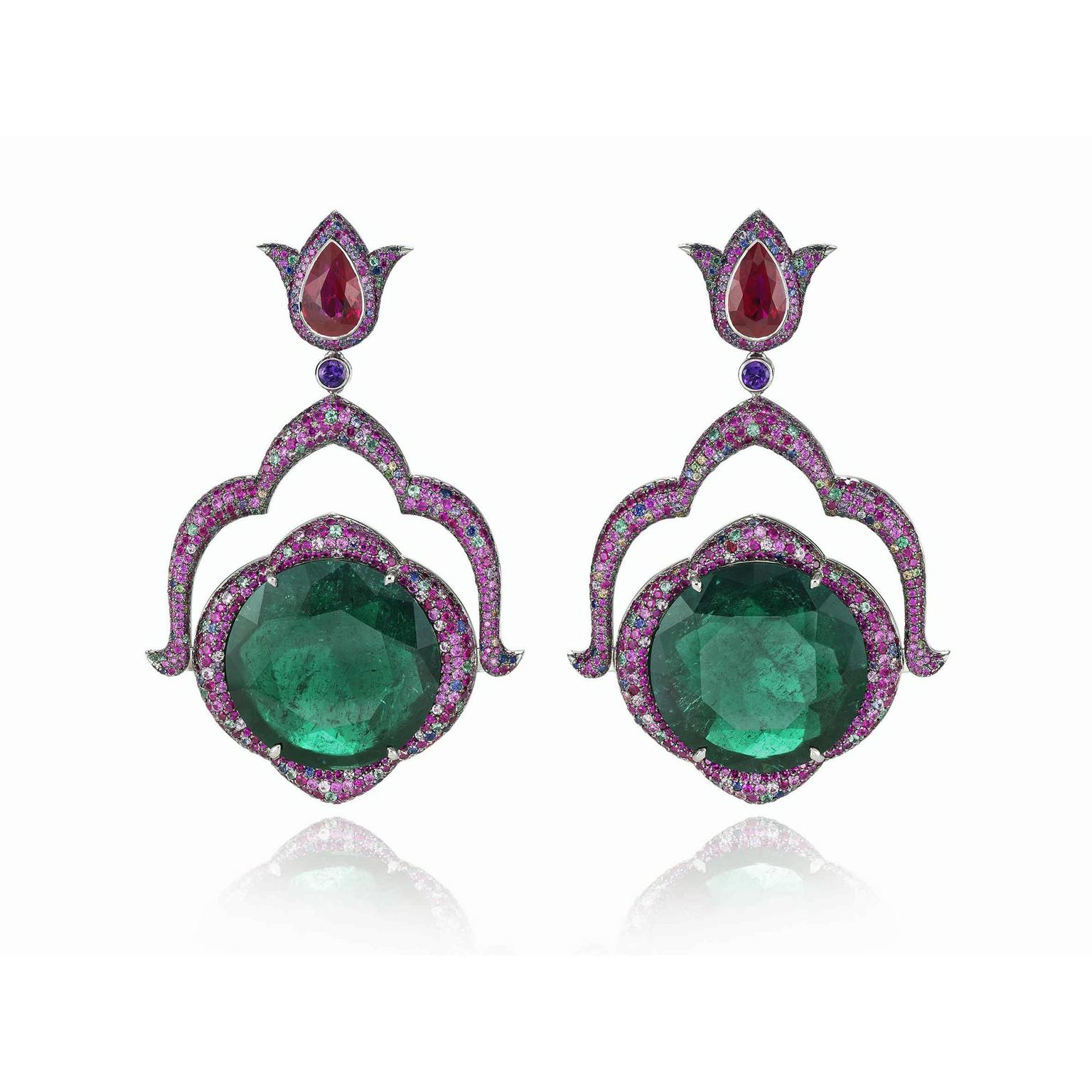 Chopard emerald earrings 