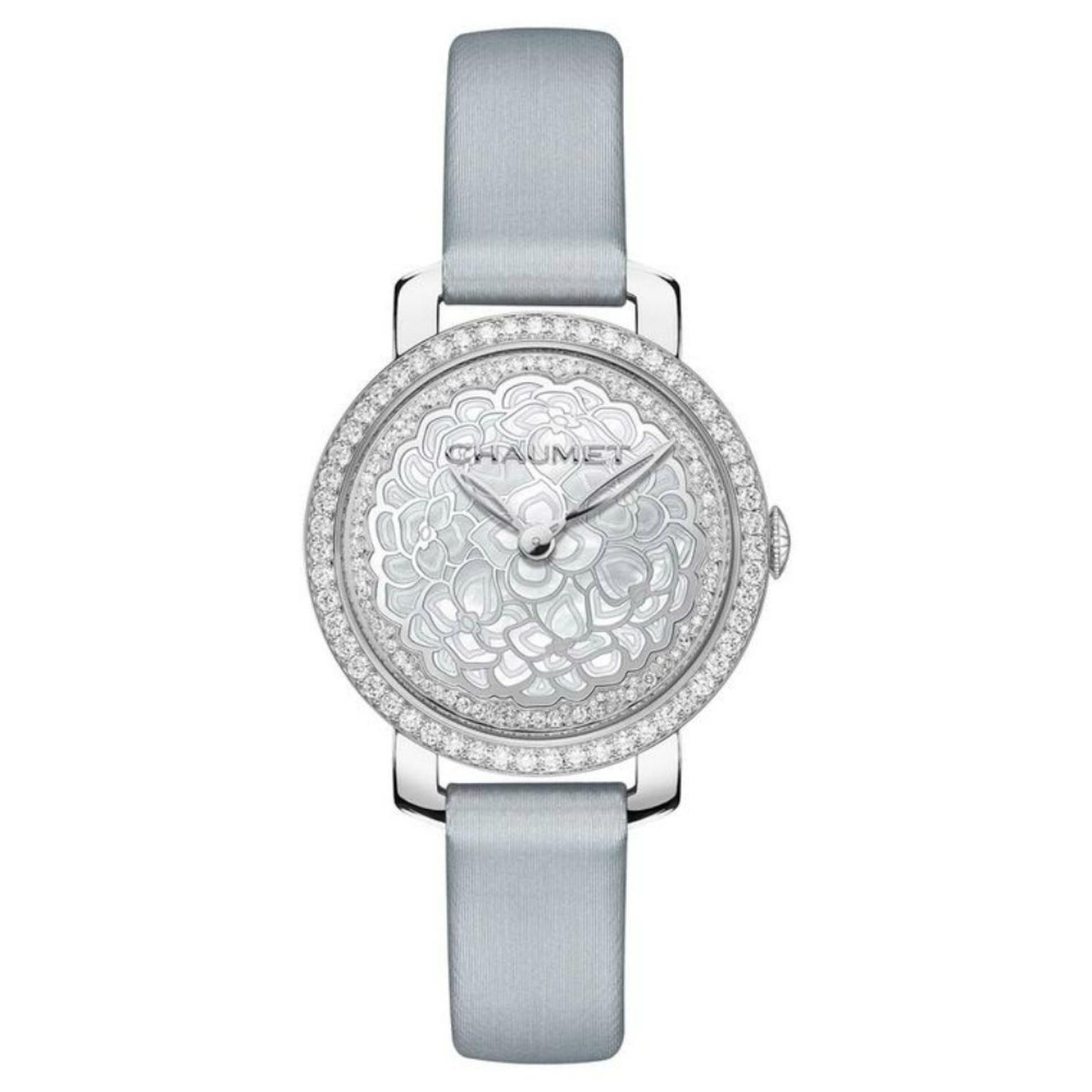 Chaumet Hortensia watch with a mother-of-pearl dial