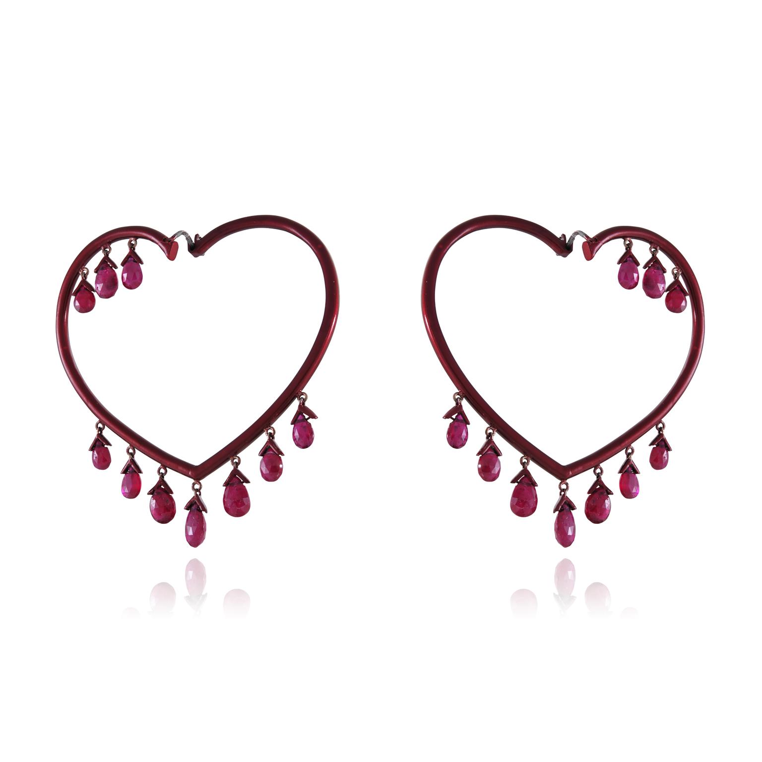 Lydia Courteille Scarlett Empress ruby earrings