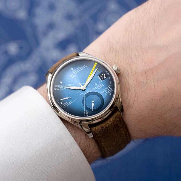 H. Moser Endeavor Perpetual Calendar Funky Blue Men's Watch