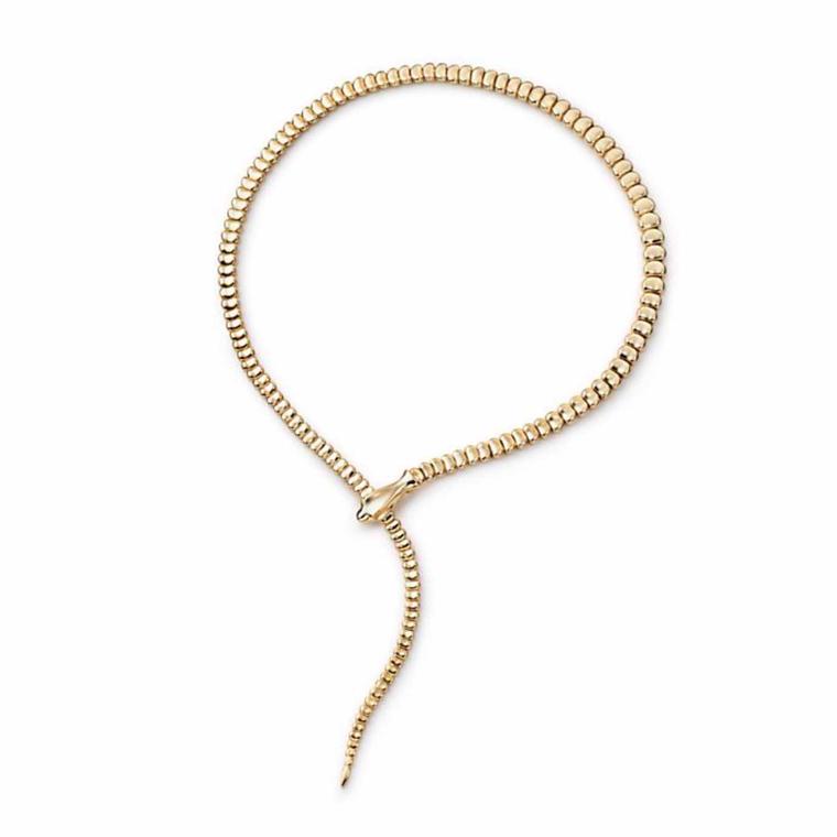 Elsa Peretti Snake necklace in yellow gold