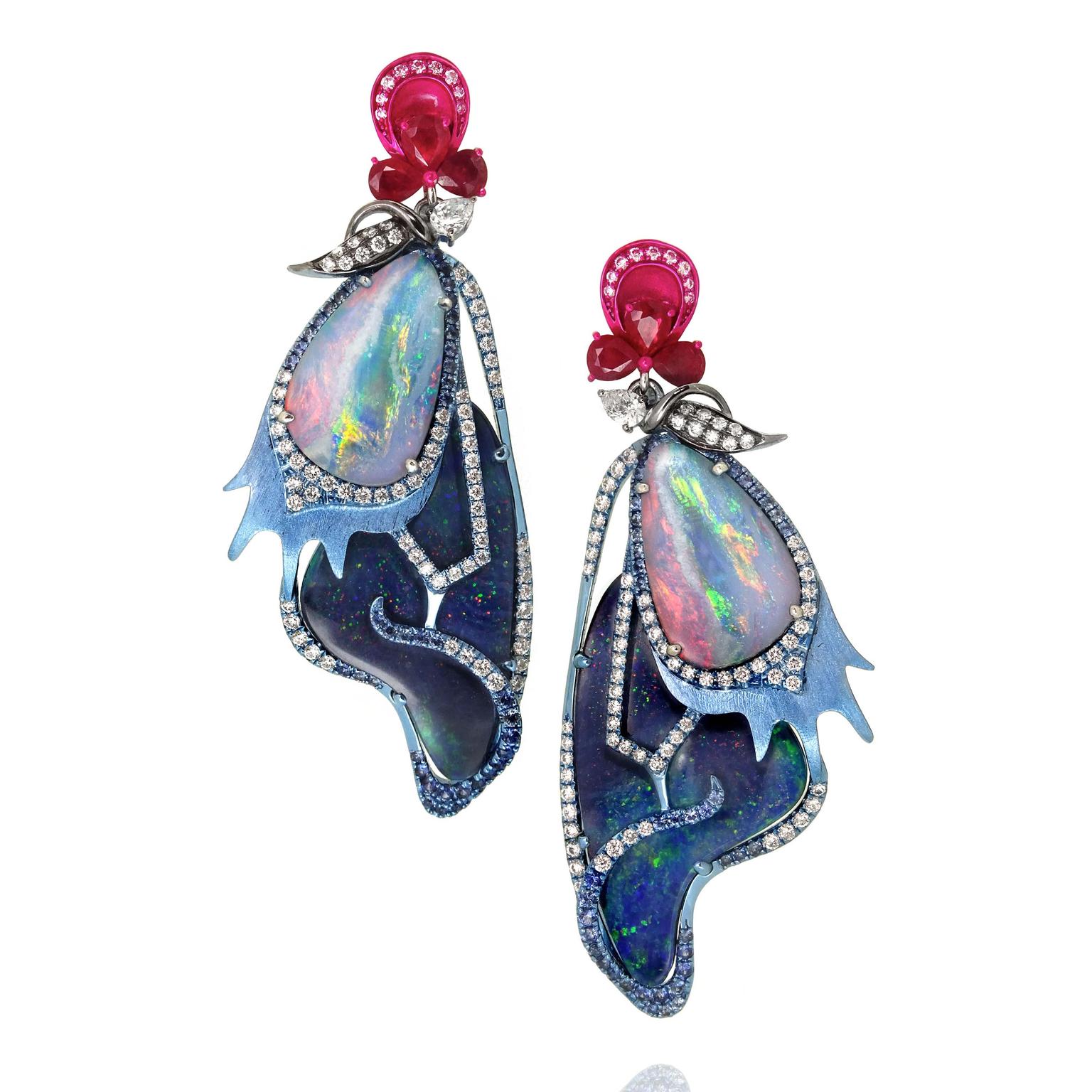 The Blue Morpho earrings from Austy Lee