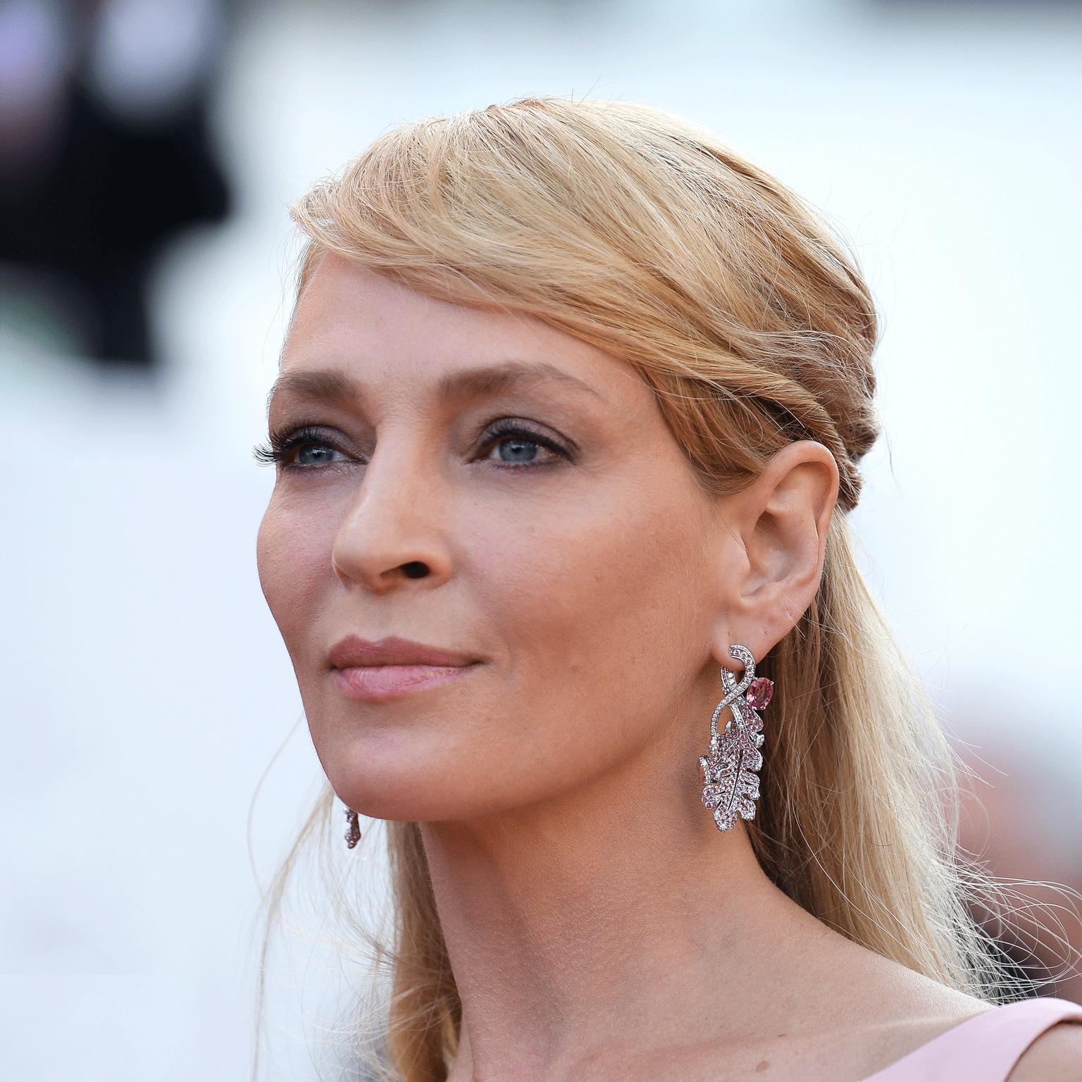 Uma Thurman at Cannes 2017 in Chaumet