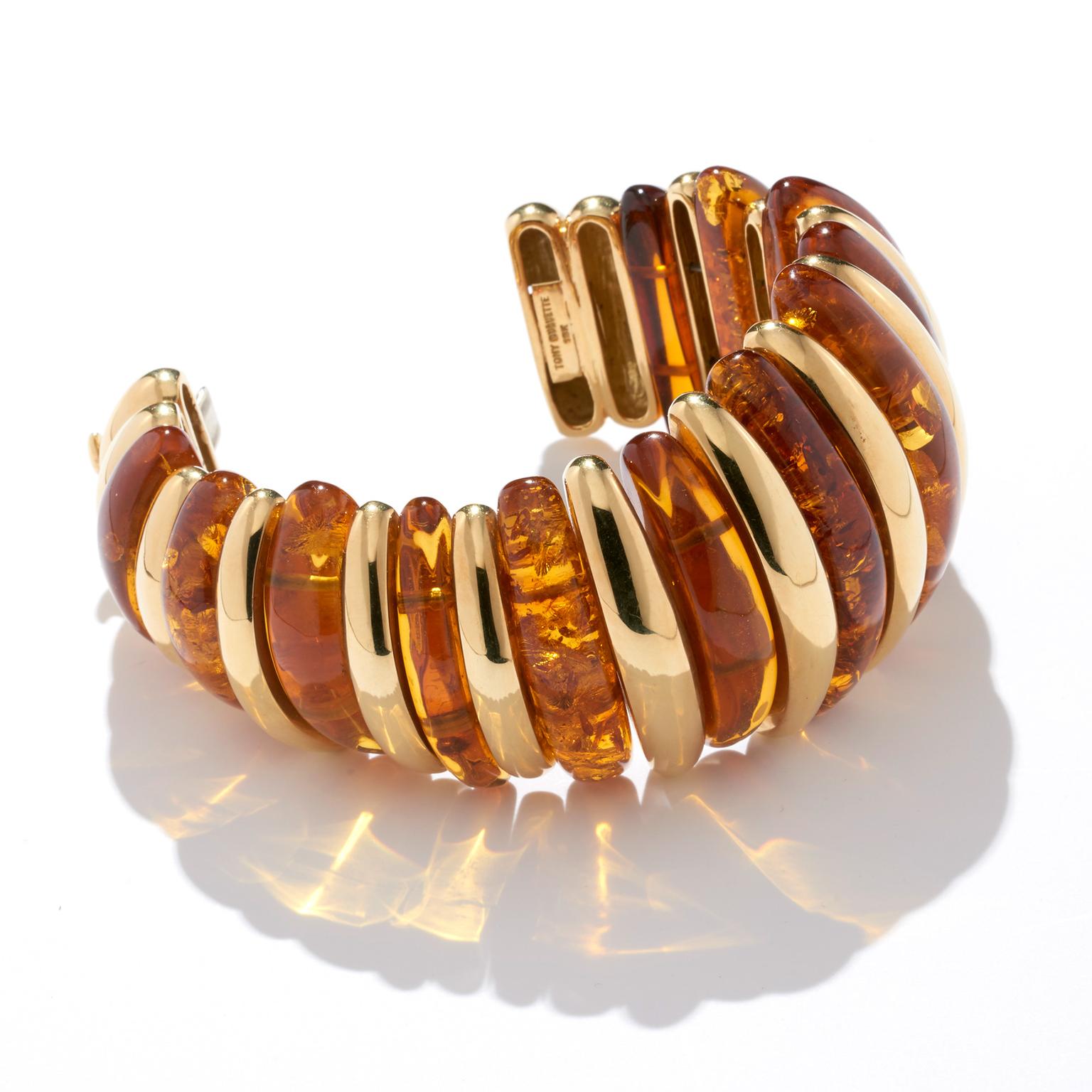 Bracelet of gold and amber by Tony Duquette