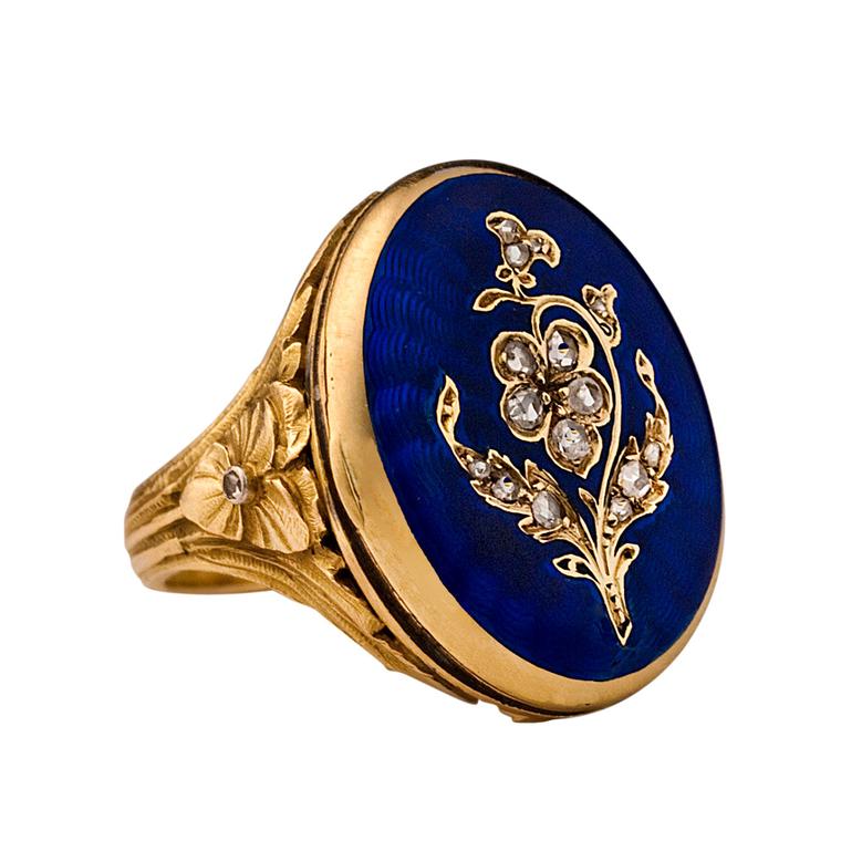 Romanov Russia French locket ring