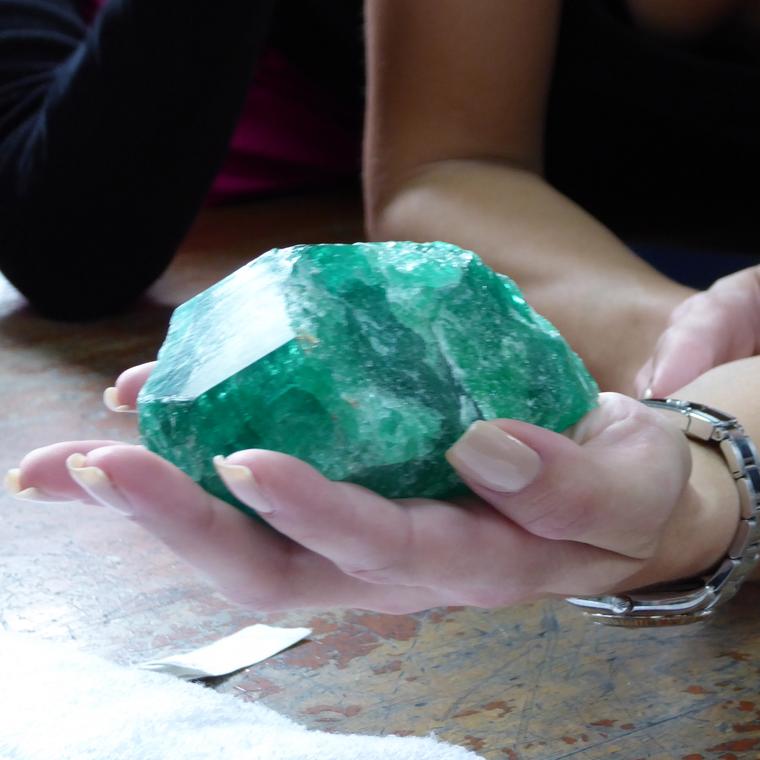 Muzo 2,350ct Colombian rough emerald, discovered in the Muzo mine