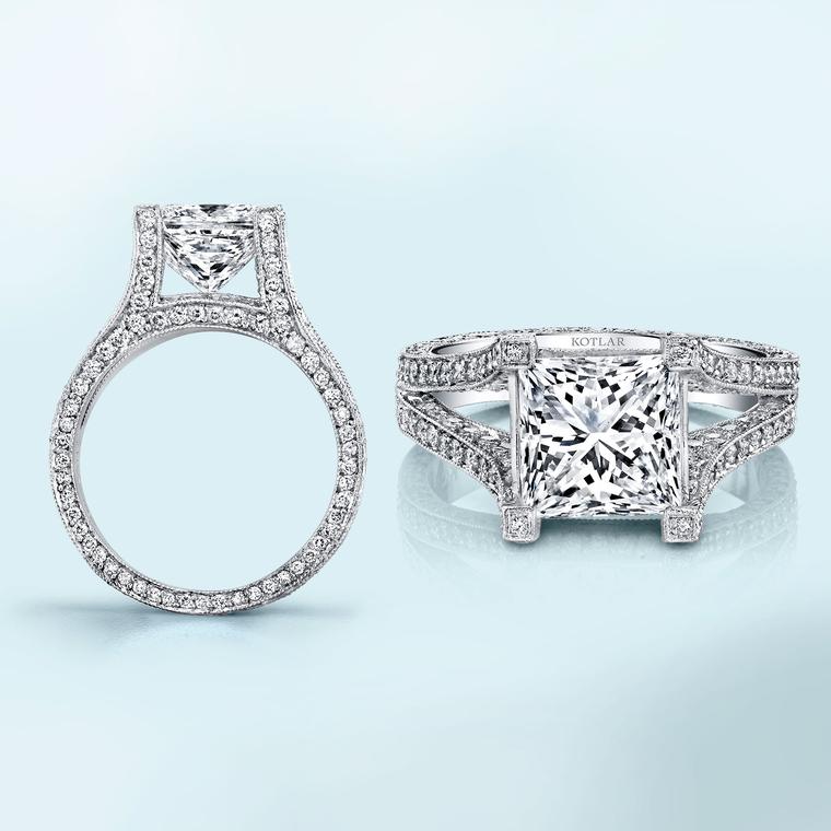Harry Kotlar Unity princess-cut engagement ring with 3.01ct diamond