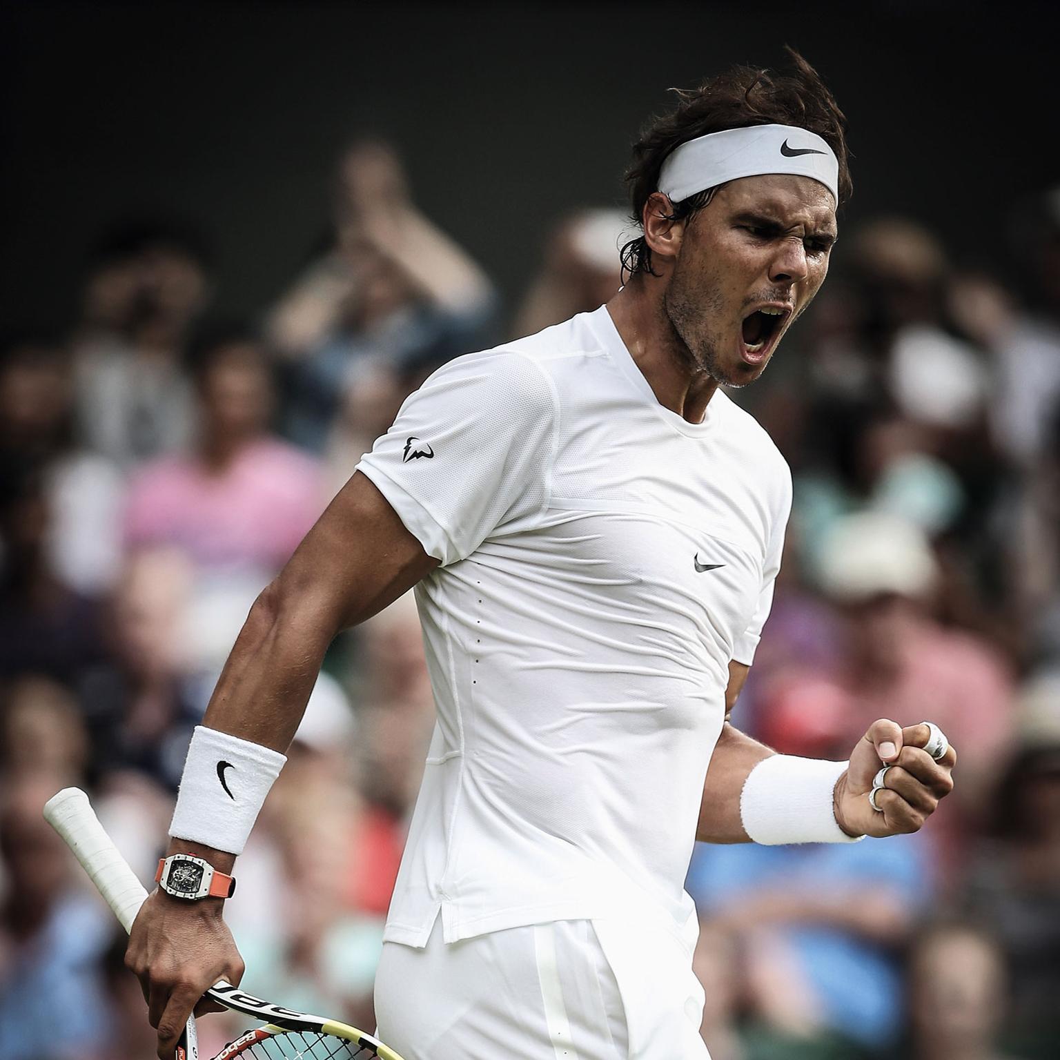 Rafael Nadal wearing a Richard Mille watch