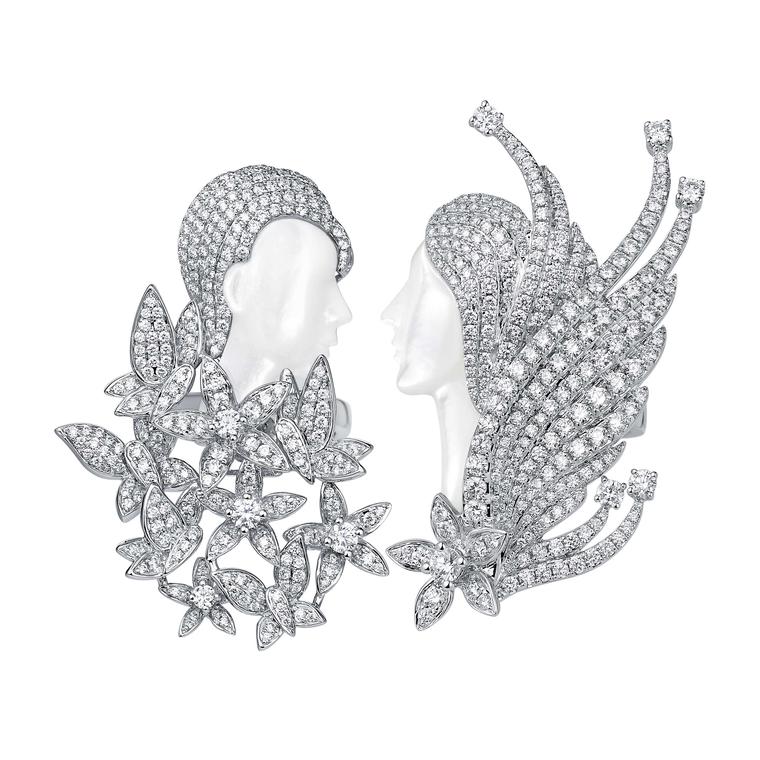 Sarah Zhuang white gold and diamond rings and brooch Long Distance Love