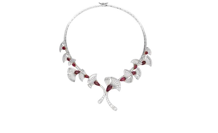 VAN CLEEF & ARPELS. Parade Necklace in white and yellow gold with rubies and diamonds. POA