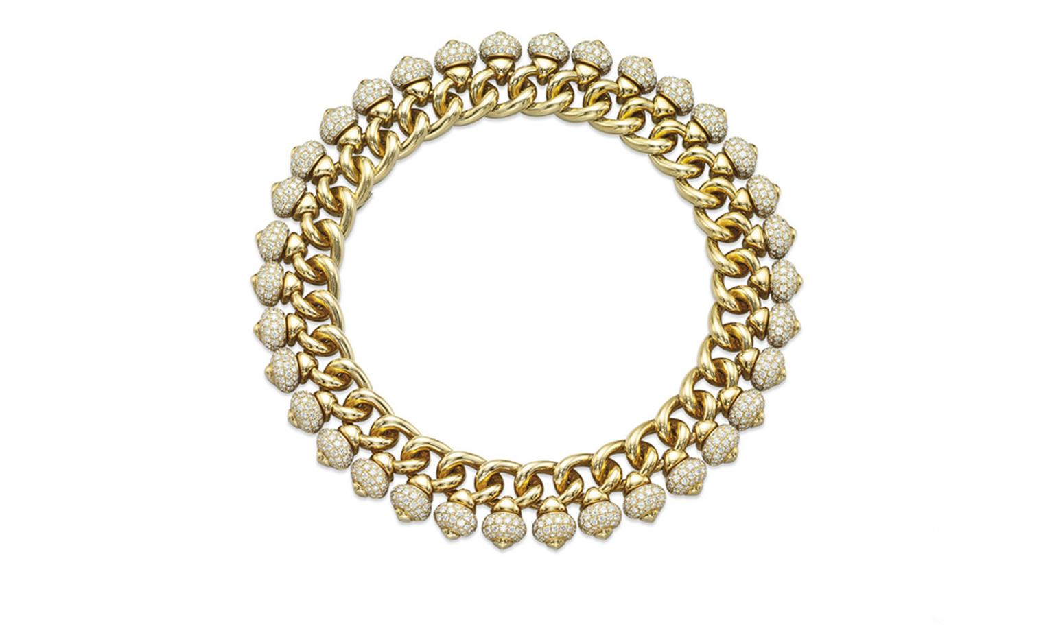 A diamond and yellow gold necklace, by Bulgari. Estimate: US$ 70,000-90,000