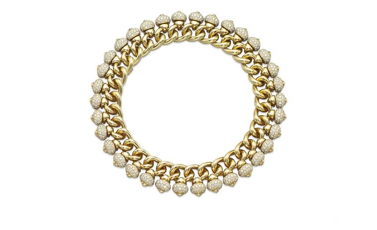 A diamond and yellow gold necklace, by Bulgari. Estimate: US$ 70,000-90,000