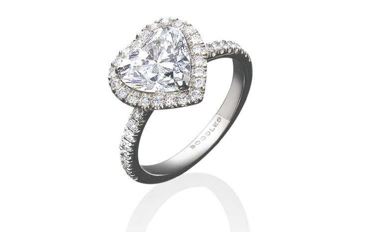 Boodles, Heart shape diamond vintage style ring £42,000