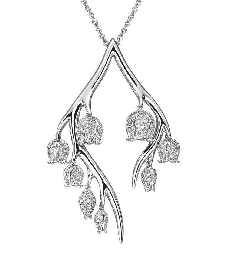 SHAUN LEANE, 18ct white gold and white diamond small Maybell pendant. Starting from £2600